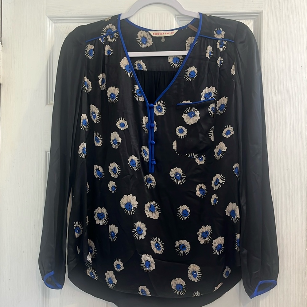 Rebecca Taylor Silk Floral Blouse